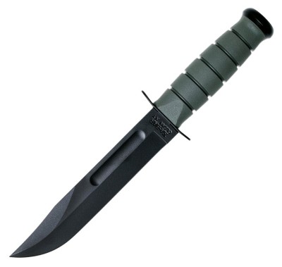 Couteau tactique KA-BAR 5011 Foliage Green avec poignée en Kraton G couleur vert feuillage