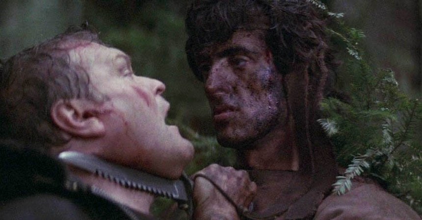 Le premier film de Rambo, ici dans la scène inoubliable avec le shérif Will Teasle