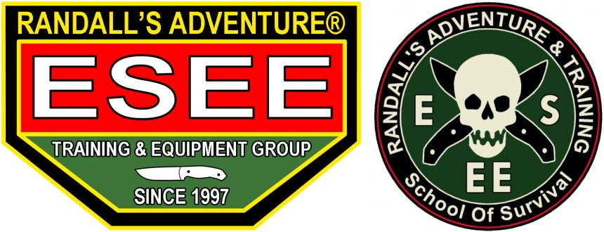 Les logos des couteaux militaires et tactiques ESEE et Randall's Adventure